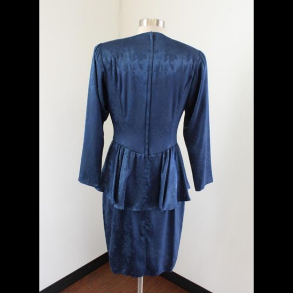 Scott McClintock Vintage Blue Lace Peplum 4 - Picture 4 of 5